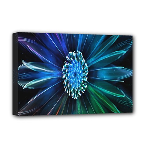 Flower Stigma Colorful Rainbow Animation Space Deluxe Canvas 18  x 12  