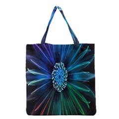 Flower Stigma Colorful Rainbow Animation Space Grocery Tote Bag by Mariart