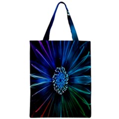 Flower Stigma Colorful Rainbow Animation Space Zipper Classic Tote Bag