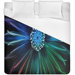 Flower Stigma Colorful Rainbow Animation Space Duvet Cover (King Size)