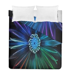 Flower Stigma Colorful Rainbow Animation Space Duvet Cover Double Side (Full/ Double Size)