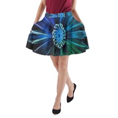 Flower Stigma Colorful Rainbow Animation Space A-line Pocket Skirt by Mariart