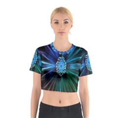 Flower Stigma Colorful Rainbow Animation Space Cotton Crop Top