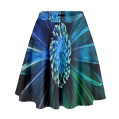 Flower Stigma Colorful Rainbow Animation Space High Waist Skirt by Mariart