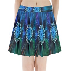 Flower Stigma Colorful Rainbow Animation Space Pleated Mini Skirt