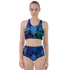 Flower Stigma Colorful Rainbow Animation Space Racer Back Bikini Set