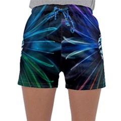 Flower Stigma Colorful Rainbow Animation Space Sleepwear Shorts