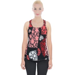 Floral Flower Heart Valentine Piece Up Tank Top by Mariart