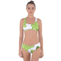 Fruit Green Grape Criss Cross Bikini Set by Mariart