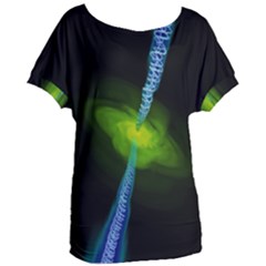 Gas Yellow Falling Into Black Hole Women s Oversized Tee