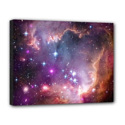 Galaxy Space Star Light Purple Canvas 14  X 11 