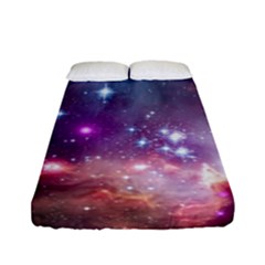 Galaxy Space Star Light Purple Fitted Sheet (Full/ Double Size)
