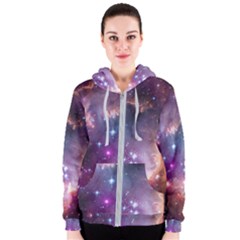 Galaxy Space Star Light Purple Women s Zipper Hoodie
