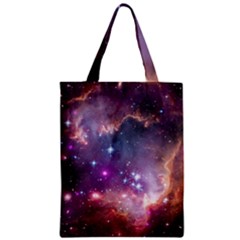 Galaxy Space Star Light Purple Zipper Classic Tote Bag