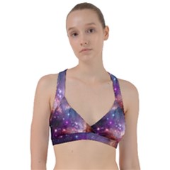 Galaxy Space Star Light Purple Sweetheart Sports Bra