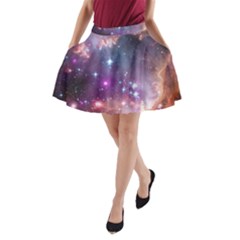 Galaxy Space Star Light Purple A-Line Pocket Skirt