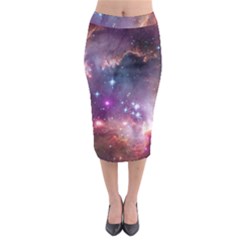 Galaxy Space Star Light Purple Midi Pencil Skirt