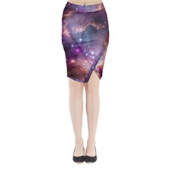 Galaxy Space Star Light Purple Midi Wrap Pencil Skirt by Mariart