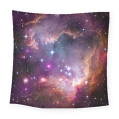 Galaxy Space Star Light Purple Square Tapestry (Large)