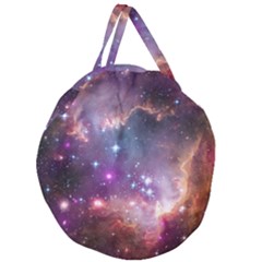 Galaxy Space Star Light Purple Giant Round Zipper Tote by Mariart