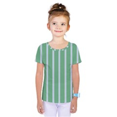 Green Line Vertical Kids  One Piece Tee