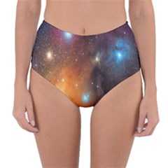 Galaxy Space Star Light Reversible High-waist Bikini Bottoms by Mariart