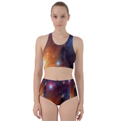 Galaxy Space Star Light Racer Back Bikini Set by Mariart
