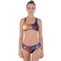 Galaxy Space Star Light Criss Cross Bikini Set View1