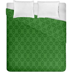 Green Seed Polka Duvet Cover Double Side (california King Size) by Mariart