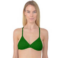 Green Seed Polka Reversible Tri Bikini Top by Mariart