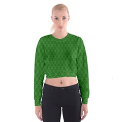 Green Seed Polka Cropped Sweatshirt by Mariart