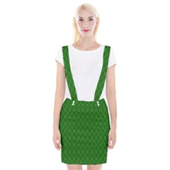 Green Seed Polka Braces Suspender Skirt