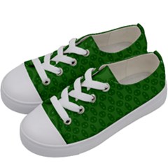 Green Seed Polka Kids  Low Top Canvas Sneakers by Mariart