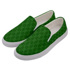 Green Seed Polka Men s Canvas Slip Ons