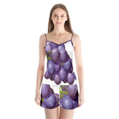 Grape Fruit Satin Pajamas Set