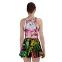 Hawaiian Girls Black Flower Floral Summer Mini Skirt View2