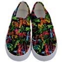 Hawaiian Girls Black Flower Floral Summer Kids  Classic Low Top Sneakers View1