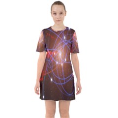 Highest Resolution Version Space Net Sixties Short Sleeve Mini Dress