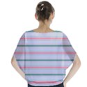 Horizontal Line Green Pink Gray Blouse View2