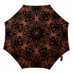 Golden Fire Pattern Polygon Space Hook Handle Umbrellas (large)