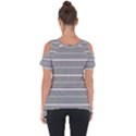 Horizontal Line Grey Pink Cut Out Side Drop Tee View2