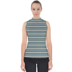 Horizontal Line Grey Blue Shell Top by Mariart