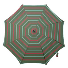 Horizontal Line Red Green Hook Handle Umbrellas (small) by Mariart