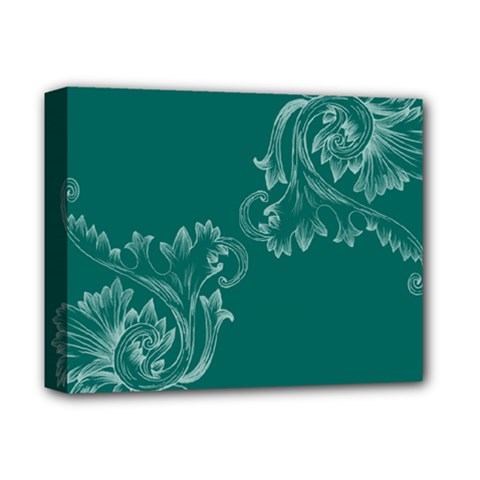 Leaf Green Blue Sexy Deluxe Canvas 14  x 11 