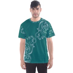 Leaf Green Blue Sexy Men s Sports Mesh Tee