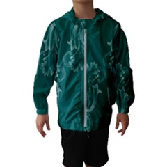 Leaf Green Blue Sexy Hooded Wind Breaker (Kids)