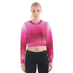 Line Pink Space Sexy Rainbow Cropped Sweatshirt by Mariart