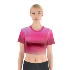 Line Pink Space Sexy Rainbow Cotton Crop Top by Mariart
