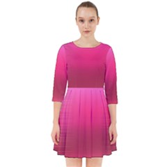 Line Pink Space Sexy Rainbow Smock Dress