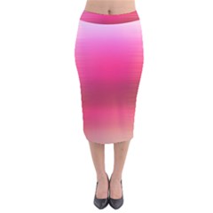 Line Pink Space Sexy Rainbow Velvet Midi Pencil Skirt